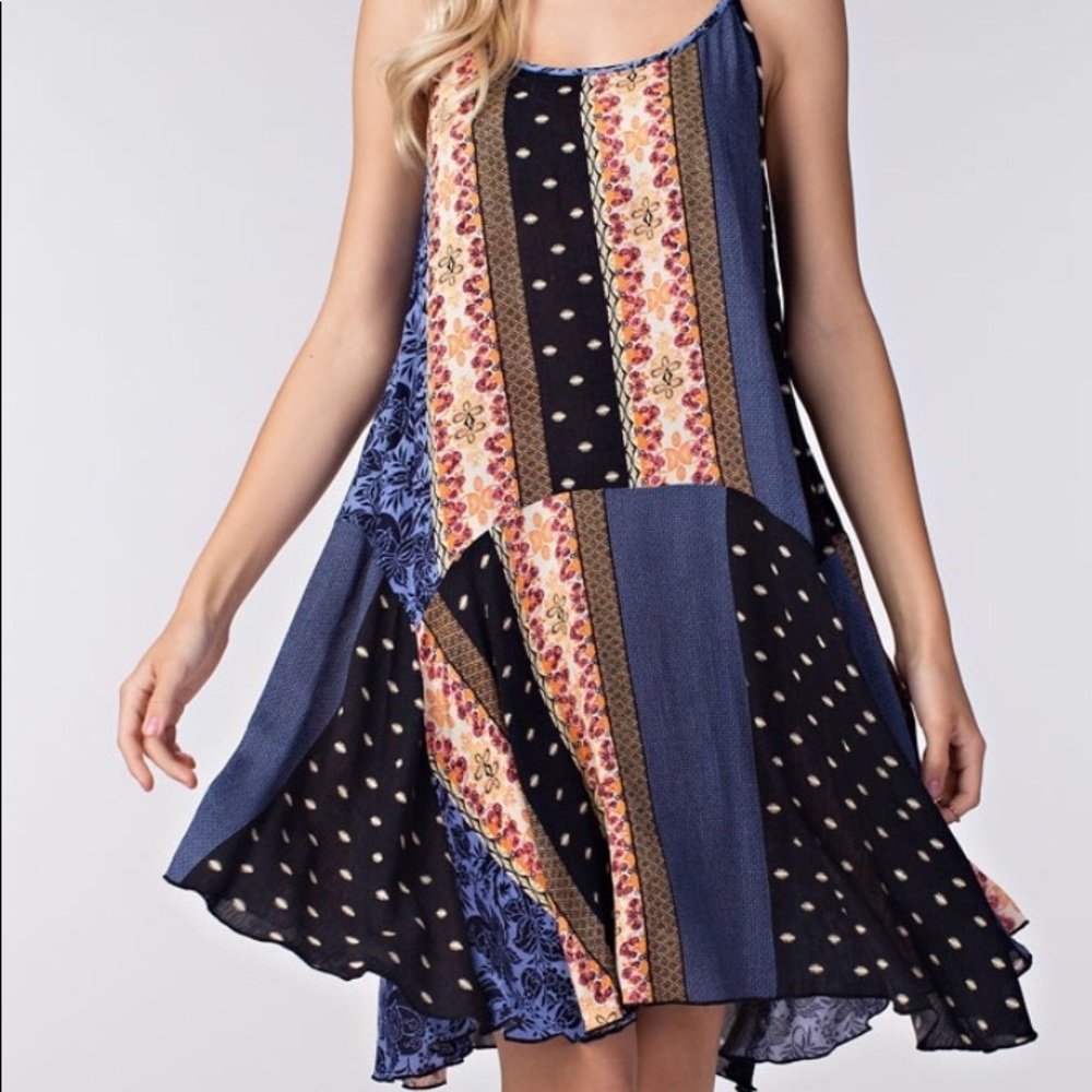 🆕 Peyton Paisley Boho Patchwork Dress! 🆕